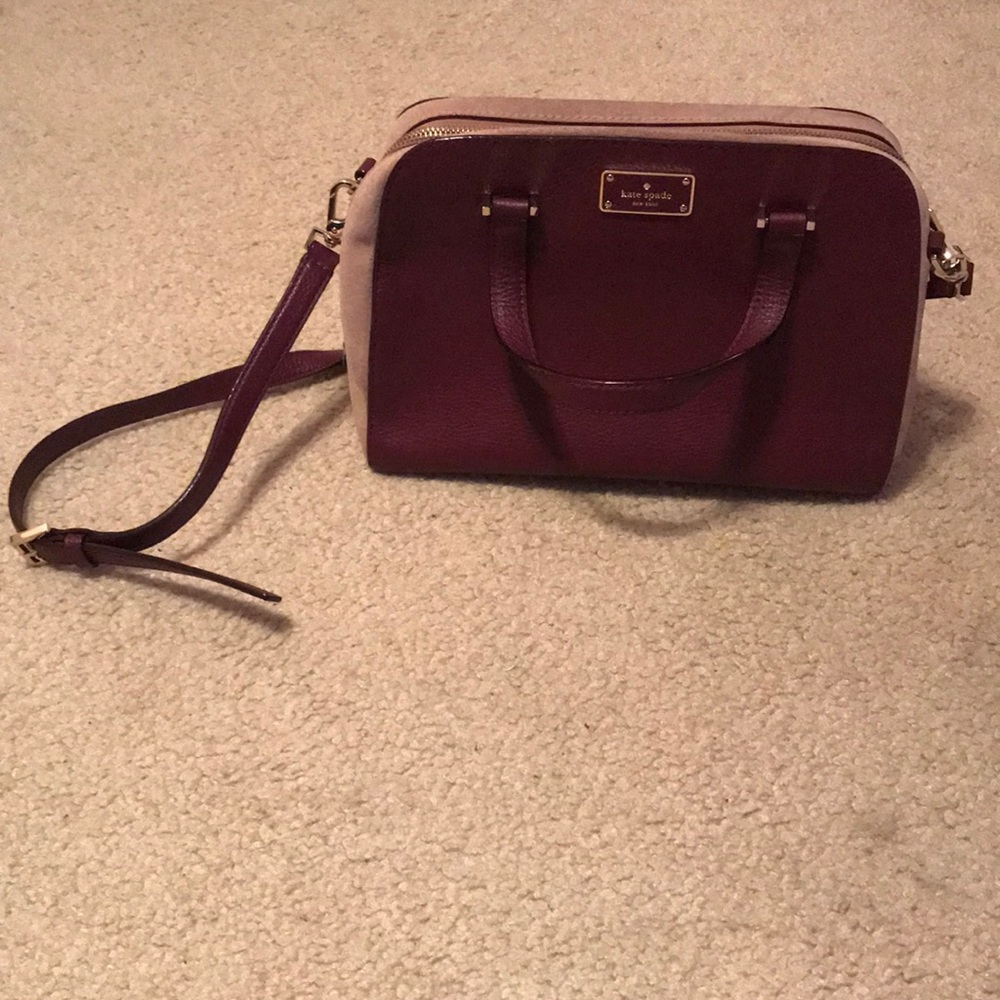 Purple and Taupe Kate Spade Handbag